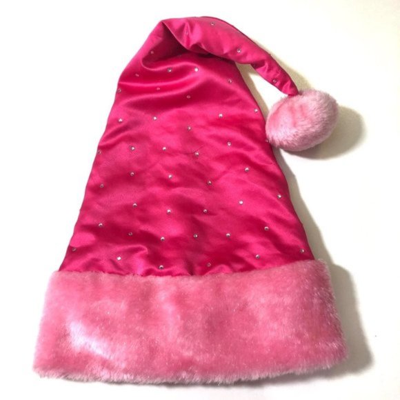 VS Sexy Little Things Santa Christmas Hat Fur Pink Bling Holiday - Picture 1 of 13